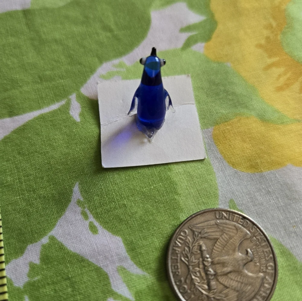 Vintage Miniature Glass Penguin Figurine